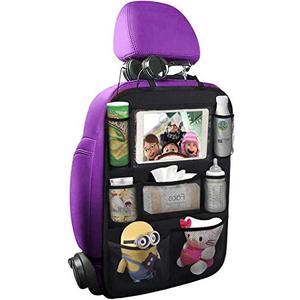 ONE PIX Backseat Car Organizer Mats Back Seat Organizers and Storage Bag with Touch Screen Tablet Holder for Kids Toddlers Car Seats, Travel Accessories, Road Trip Essentials Kids