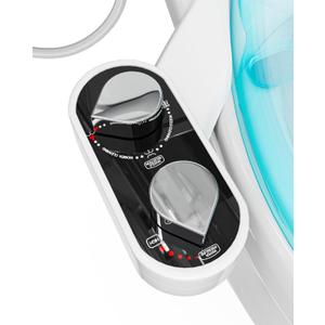 CLEAR REAR Bidet Attachment for Toilet  Non-Electric, Self-Cleaning - Adjustable Water Pressure Nozzle - Bidet Attachment for Toilet Seat with Front & Rear Wash, Hygienic Bathroom Upgrade (Black)