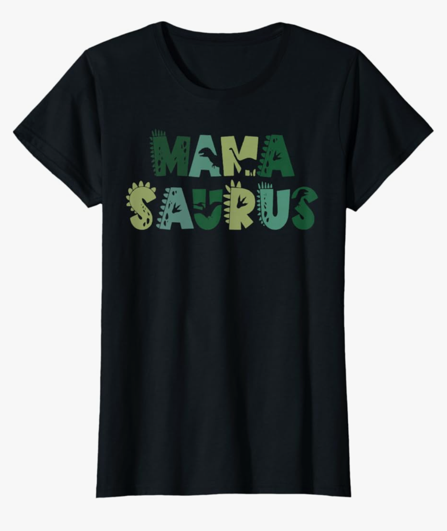 Mama Saurus Mom Dinosaur Three Rex Birthday Boy Girl Family T-Shirt, L