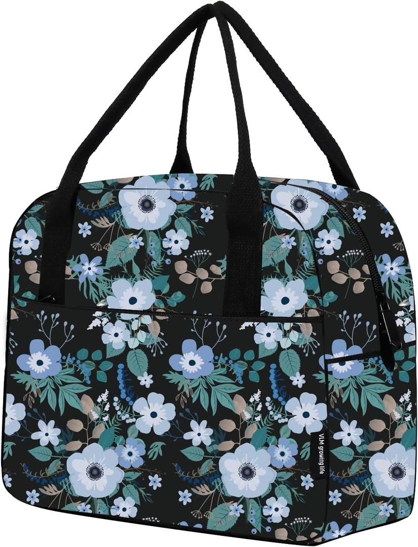 VLM Lunch Bag,Lunch Box for Women Men,Reusable Insulated Lunch Tote,Small Leakproof Cute Lunch Cooler with High Capacity for Work,Picnic,Camping