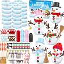 Shemira DIY Snowman Kit, Christmas Crafts for Kids, Modeling Air Dry Clay Craft Kits for Kids, DIY Christmas Ornaments Kits,Party Favors Stocking Stuffers (12)