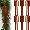 TONIFUL Brown Velvet Bows 16x24 Inch - 6 Pack Christmas Bows for Tree, Wreath, Gift Wrapping, Floral Bouquet, Staircase, Fireplace, Table Decor, Front Door, Wedding, Chirstmas, Home&Party Decor