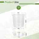 FUIJOL 6 Inch Clear Nursery Pots for Plants with Sacuers 15 Pack, Plastic Flower Pots with Drainage Holes, Variety Pack Seedlings Garden Pot for Indoor Outdoor (6 inch)