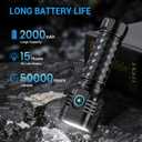 WdtPro Rechargeable Flashlights High Lumens, 2000mAh Super Bright LED Flashlight, Metal Pocket Flash Light Small EDC Flash Light for Home Camping Fishing Hiking
