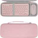 Geekria Hard Shell Travel Carrying Case, Compatible with Logitech K380/k380s Keyboard +M350/M350s Mouse, Pebble 2 Combo, Protective Travel Bag (Pink)