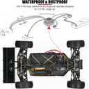 Waterproof 60A RC Brushless ESC, for 1/10, 1/12 and 1/16 Scale RC Vehicles, Cars, Trucks, Boats, and Aircraft