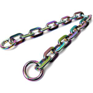VersaKits Rainbow Heavy Chunky Purse Chain Strap Replacement with Spring O Rings 16 Inch Detachable Statement Link Chain Charm Extension Upgrade for Handbags