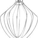 KN256WW 6 Wire Whip Attachment for KitchenAid 5 5.5 6 Quart Bowl Lift Stand Mixer, Dishwasher Safe, All Stainless Steel Balloon Whisk, 6 Wire whip for Kitchenaid KSM55,5KSM60, KP26/KP26/KL26