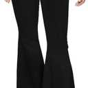 KDF Flare Jeans for Women Women's Bootcut Bell Bottom Jeans High Waisted Stretch Slimming Bell Bottoms Jeans (Size 8, #6_black(wide Bottom))
