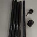 Flag Pole Kit, 6 FT Flag Pole for Outside House, with Heavy Duty Holder Bracket, Aluminum Alloy Tangle Free Rings, Thickened Stainless Steel Flagpoles for Residential, Outdoor or Porch, 1 Inch Black