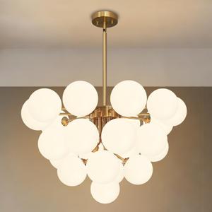 Gold Sputnik Chandelier Mid Century Modern 23 Light High Ceiling Chandelier, Dia 25.6 inch