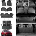 Floor Mats for 2020-2025 2026 Ford Explorer 7 seat Accessories, Cargo Mat with Backrest Mat All Weather TPE Waterproof for Ford Explorer 7 Passenger Bench Seat ST Accessories 2025 2024 2023