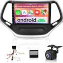 2+64G Android Car Stereo for Jeep Cherokee Sport 2014 2015 2016 2017 with Wireless Carplay/Android Auto - 10 Inch Touchscreen Radio with Equalizer, WiFi, GPS, FM RDS, AHD Rear View Cam