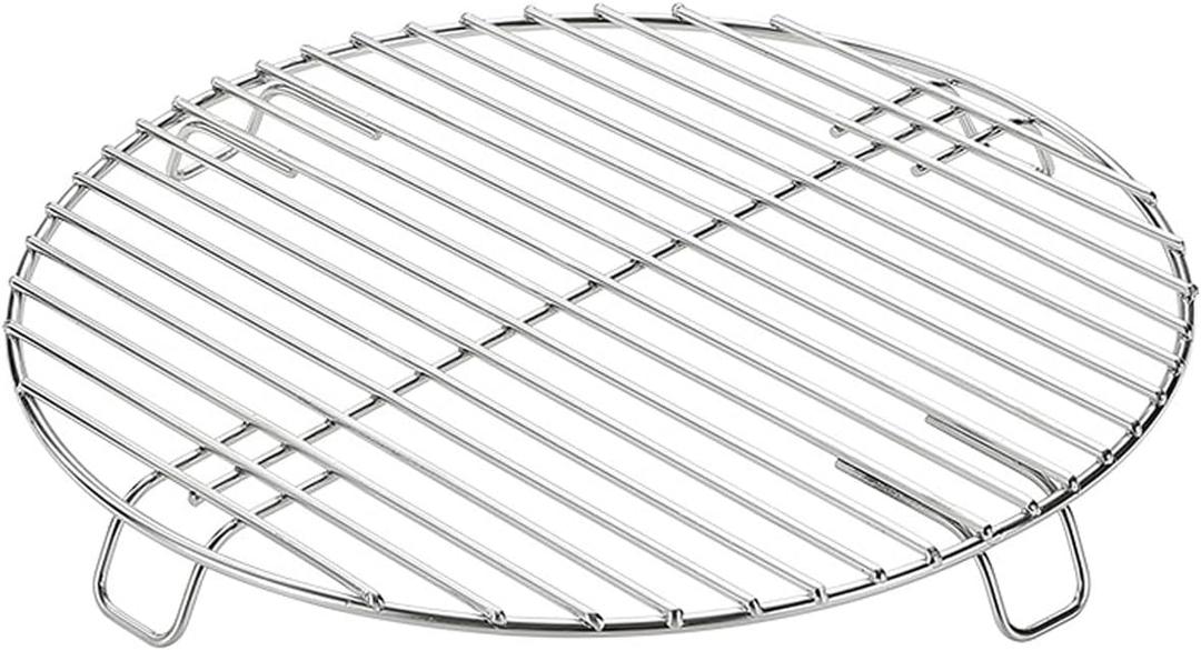 Campingmoon Stainless Steel Round Cooling Rack Baking Steaming Roasting Rack,Cooking Grid Grill 27cm (10.6inches Diameter,W27)