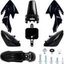 Podoy CRF50 Body Fender Kit for Compatible with XR50 XR 50 CRF 50 SDG SSR Pit Dirt Motor Trail Bike Black with Bolt Work Fairing Plastic (black)