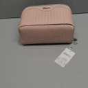 BOYATU Travel Makeup Bag Cosmetic Bags for Women: Large Capacity 3 Pcs Set Make up Bag with Compartments - Waterproof Vegan Leather Toiletry Organizer Bags with Handle (L02 Light Pink)