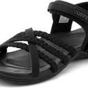 UBFEN Womens Hiking Sandals Walking Outdoor Sports Comfortable Water Sandals with Arch Support Comfortable for Beach Camping Travel Golf, 38