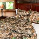 Northwest Realtree King Size 1 Comforter and 2 Sham Set, All Seasons, Men and Women Soft Cabin Bedding, Edge Camo