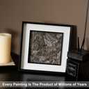 Natural Marble Decorative Wall Art Home Decor for Bedroom Abstract Lithographic Painting for Living Room Hand Made Aesthetic Classroom Farmhouse Heavy Texture Picture Frames 10x10 in Platinum Diamond