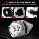 Alternator Compatible for Nissan for Altima 1998-2001, 100 Amp/12 Volt High Output Alternator AHI0029 113373 LR1100-709