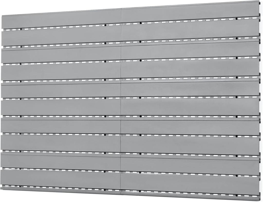 Savior Equipment Wall Rack System Heavy-Duty Steel Slatwall Panels Wall Mount Storage, 5 or 10 Pieces Modular Firearms Gun Wall Gear Accessories Organizer (SW Gray)