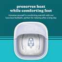 Homedics Collapsible Foot Spa with Heat, Bubbles & Vibration Massage, Foot Bath Safe for Bath Salts, Portable Pedicure Spa, Deep Soak Basin, Adjustable Temperature, Easy Storage