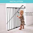 Toddleroo by North States - Easy Swing & Lock Baby Gate Series 2: Hardware Mounted Metal Safety for Stairs & Doorways - Adjustable 28.68 to 47.85 Inches Wide - 31 Inches Tall - Matte Bronze