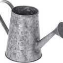 MyGift 5 Inch Mini Rustic Galvanized Metal Decorative Vase in Vintage Style Watering Can Design for Dried Flowers and Artificial Plants - Handcrafted in India, 2