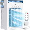 Portable Air Conditioners, Air Cooler Evaporative Personal Mini AC with Remoter, 4 Wind Speed, 2-4-6H Timer, 2 Modes, Colorful Night Light, Portable AC for Room, Car, Bedroom, Office, Outdoor