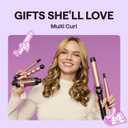 Wavytalk 5 in 1 Curling Wand Set, Multi Curl, Curling Wand Set with Thermal Brush and 4 Interchangeable Ceramic Curling Wand(0.5-1.25), Instant Heat Up Wand Curling Iron