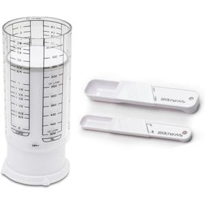 KitchenArt Adjustable Measuring Tool Set, Includes Adjustable Teaspoon, Tablespoon, and 2 Cup Measuring Cup