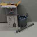 MR.SIGA Toilet Bowl Brush and Holder, Premium Quality, with Solid Handle and Durable Bristles for Bathroom Cleaning, Gray, 1 Pack (One Size)