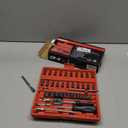 Egofine 46 Pieces 1/4 inch Drive Socket Ratchet Wrench Set, with Bit Socket Set Metric and Extension Bar for Auto Repairing and Household, with Storage Case