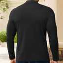 Vssjavun Mens Mock Turtleneck Long Sleeve Shirts Casual Slim Fit Undershirt Lightweight T-Shirt for Outdoor & Business (White, M)