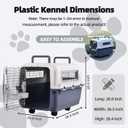 Elevon Plastic Kennels, Plastic Dog Crate, Airline Approved Pet Carrier for Dogs and Cats Longer Traveling, M