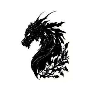 Dragon Metal Wall Decor, Medieval Dragon Wall Decor, Head Metal Wall Art Outdoor, Medieval Decor Fantasy Decorations, Decoration for Living Room Bedroom Man Cave (20 * 15)