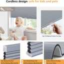 LazBlinds Cordless Cellular Shades, Blackout Privacy Honeycomb Shades for Home, Thermal Insulation Noise Reduction Blinds for Windows, 33'' W x 64'' H, Dark Grey