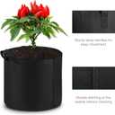 12-Pack 3 Gallon Grow Bags Heavy Duty Thickened Nonwoven Fabric Pots with Durable Handles