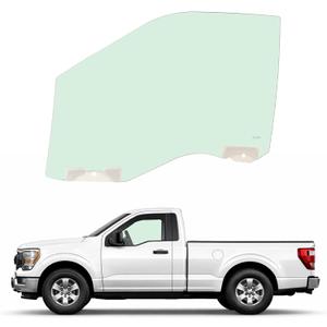 ALMULOO Driver Side Door Window Glass Compatible with 2015-2024 Ford F150 F250 F350 F450 F550 Front Left Light Green Tempered Glass