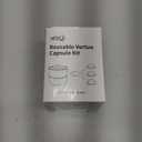 Nessus Reusable Pod Kit for Nespresso Pods Vertuo, Reuse Old Coffee Pods for Nespresso Vertuo: 100 Pcs Aluminum Foil Seal Lid, Holder, Brush, Refillable Vertuo Plus Next Capsule Machine(No Pods Come) (Black)