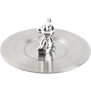 Cute Bear Cup Cover,Stainless Steel Cup Lid Antidust Drink Cup Lids Airtight Cup Cover Mug Cup Lid for Mug Glass Cup Ceramic Cup (Silver)