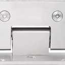 Furniture Hardware Soft Close Cabinet Hinge Accessories, 90 Degree Glass Door Cabinet Clamps Glass Shower Door Hinges Replacement Parts Wall to Glass 304 Stainless Steel