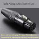 Gotor 4 pin XLR to 3 pin XLR Adapter 4 pin XLR Female to Dual 3 pin XLR Male Cable 3.28ft (XLR Female 4pin)