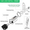 5-Pack RV Storage Locks with Keys, 1-1/8' Keyed Alike Locks for Camper Cabinet Door & Toolbox