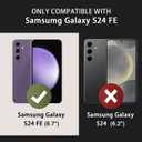 for Samsung Galaxy S24 FE Case Built-in Metal Camera Cover with Stand,[Compatible with Magsafe] Military Grade Rugged Shockproof Protective Cover with Screen Protector-Black