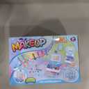 57 in 1 Kids Makeup Kit With 3-Color LED Mirror, Real Washable, Perfect Girl Birthday Gift, Age 3+ (Blue)