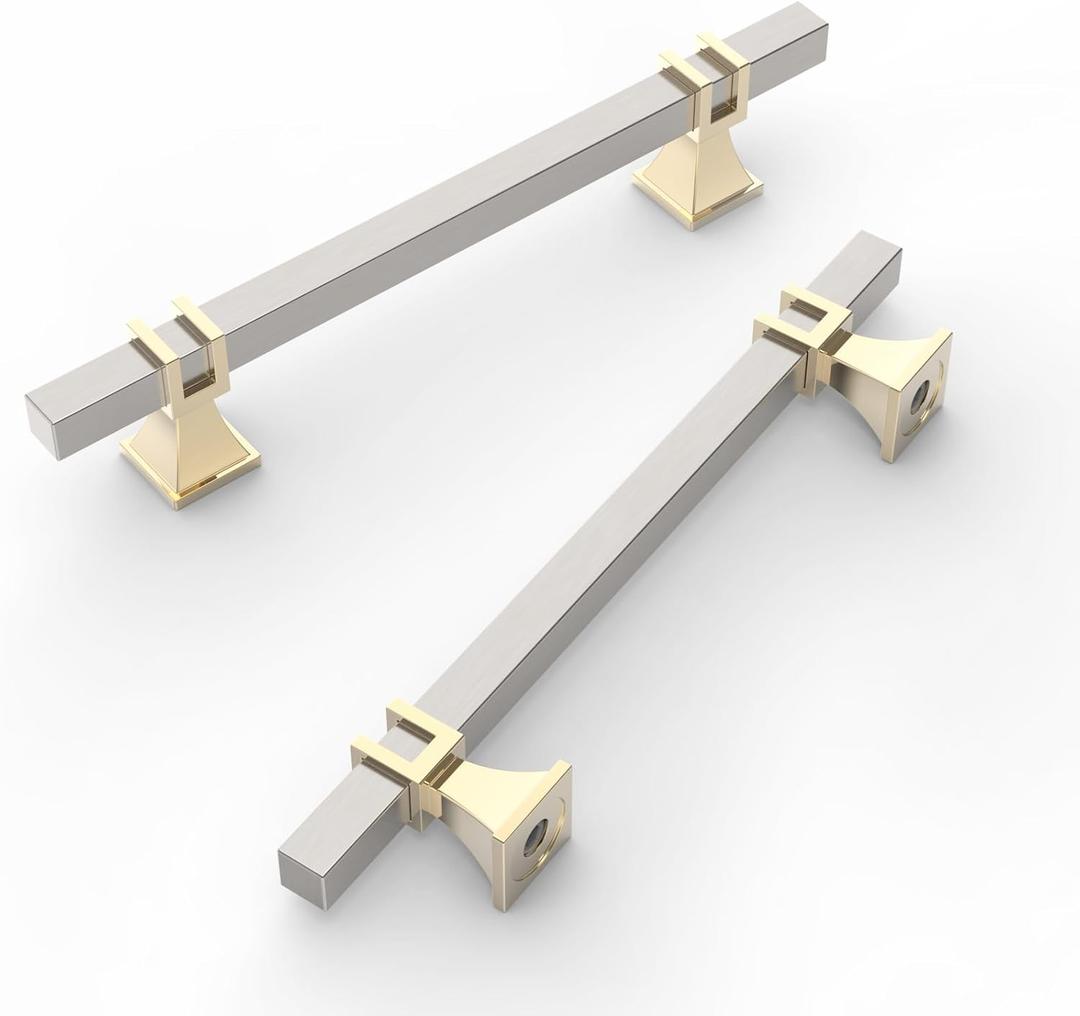10 Pack 5 Inch Cabinet Pulls Brushed Satin Nickel Kitchen Cabinet Handles Cabinet Hardware Kitchen Handles for Cabinets Nickel Pulls T Bar Drawer Handle