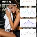 Smart Bracelet for Women, Luxury Design Fitness Tracker with 24/7 Heart Rate, HRV, Blood Oxygen & Stress Monitor, 24H Sleep Tracker, Slim Design Long Battery Life Free APP for iOS & Android, Silver