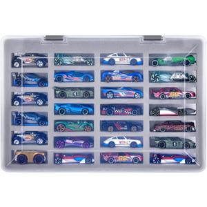 FULLCASE Case Compatible with Hot Wheels Cars. Toy Organizer Storage Container Holds for Hotwheels Car 27pcs. Display Carrying Holder with 4 Size of Slots (Box Only)