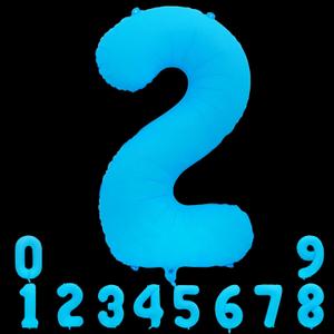 TONIFUL 40 Inch Bright Blue Large Number 2 Balloon for 2nd Birthday Party Decorations Big Bright Blue Foil Mylar Digital 2 for Graduation Wedding Bridal Shower Engagement Anniversary Photo Shoot